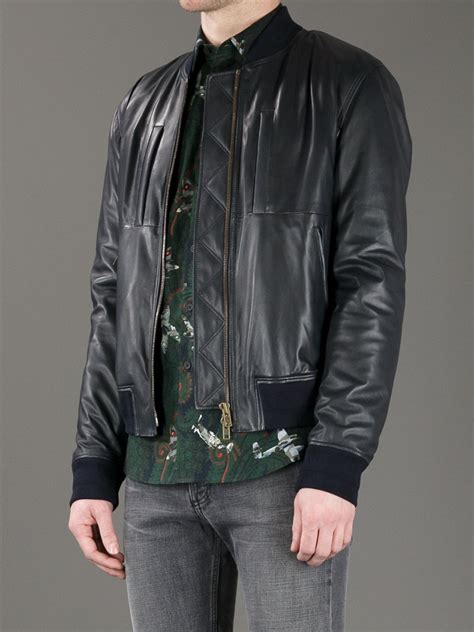 givenchy bomber jacket blue|givenchy leather bomber jacket.